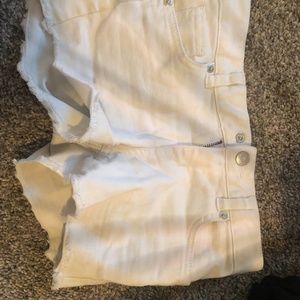 White jean shorts trendy soft girl